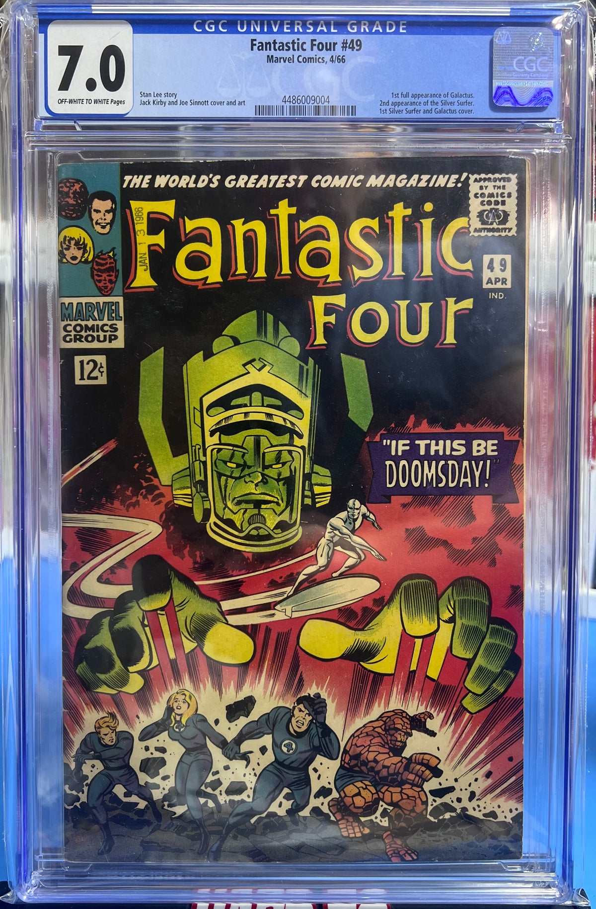 7.0 CGC FANTASTIC FOUR #49 (1966) 1ST APP GALACTUS