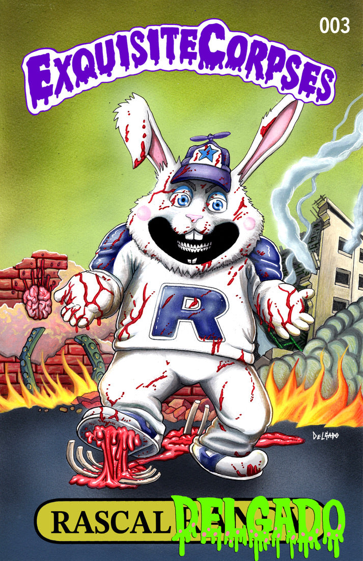 EXQUISITE CORPSES RASCAL RANDY #3 EXCLUSIVE SPECIAL SIGNED GARBAGE PAIL KIDS HOMAGE - DELGADO LTD 25 - PRESALE EST SHIP 11/5