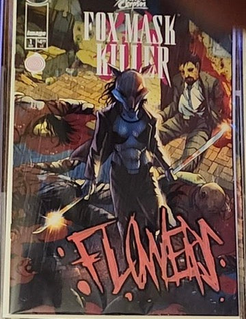 EXQUISITE CORPSES FOX MASK KILLER #1 EXCLUSIVE SIGNED "BLOODY SIG" BY JASON FLOWERS LTD 25 - PRESALE EST SHIP 10/15