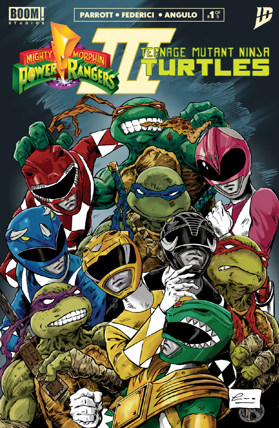 TEENAGE MUTANT NINJA TURTLES MIGHTY MORPHIN POWER RANGERS III #1 - TRADE & VIRGIN FOIL EXCLUSIVE - HERNANDEZ