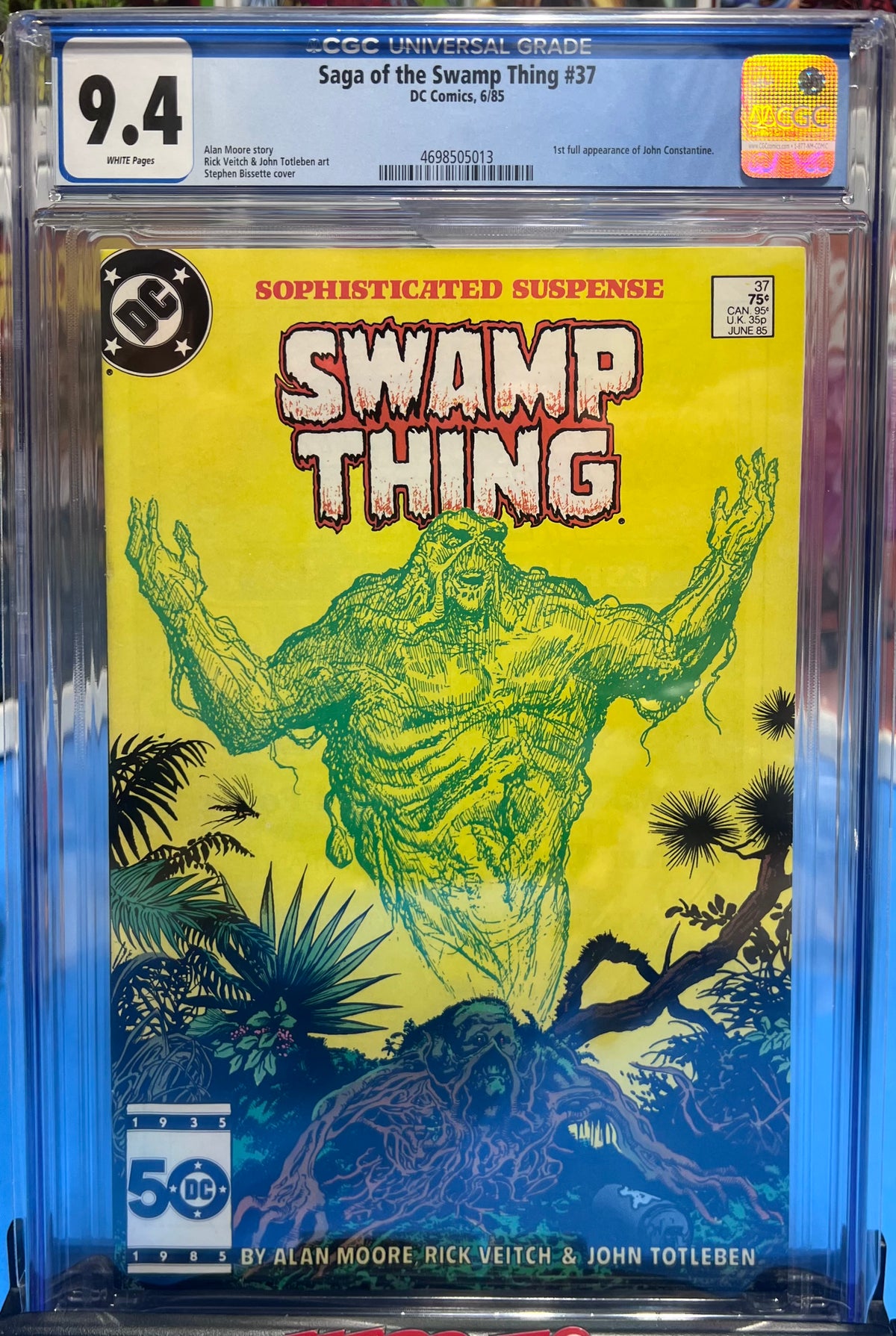 9.4 CGC SWAMP THING #37 (1985) 1ST APP CONSTANTINE