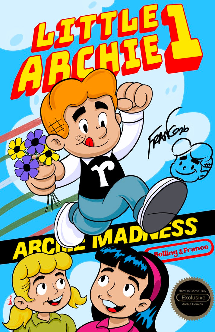 LITTLE ARCHIE #1 EXCLUSIVE SUPER MARIO 2 HOMAGE FACSIMILE SIGNED & REMARK BY FRANCO LTD 25 - PRESALE EST SHIP 8/15