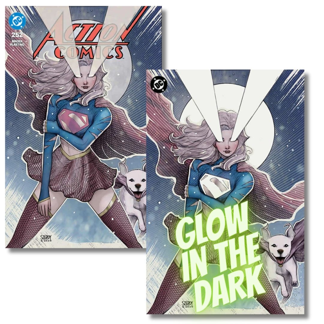 ACTION COMICS SUPERMAN #252 FACSIMILE - EXCLUSIVE TRADE & GLOW IN THE DARK VIRGIN COVERS - 1ST APP SUPERGIRL - SZERDY - PRESALE EST SHIP 10/31