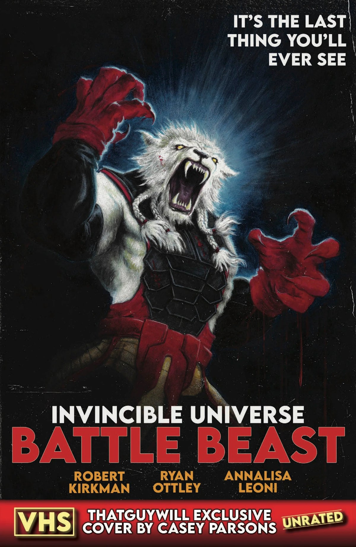 INVINCIBLE BATTLE BEAST #4 EXCLUSIVE RETRO VHS HOMAGE - PARSONS