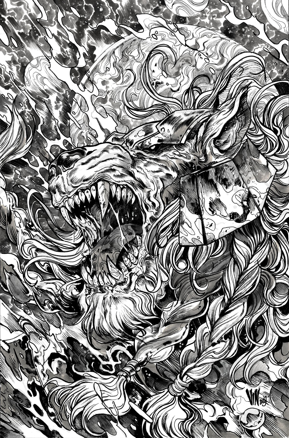 INVINCIBLE BATTLE BEAST #6 VIRGIN B&W EXCLUSIVE - RICCARDI PRESALE EST SHIP 10/21