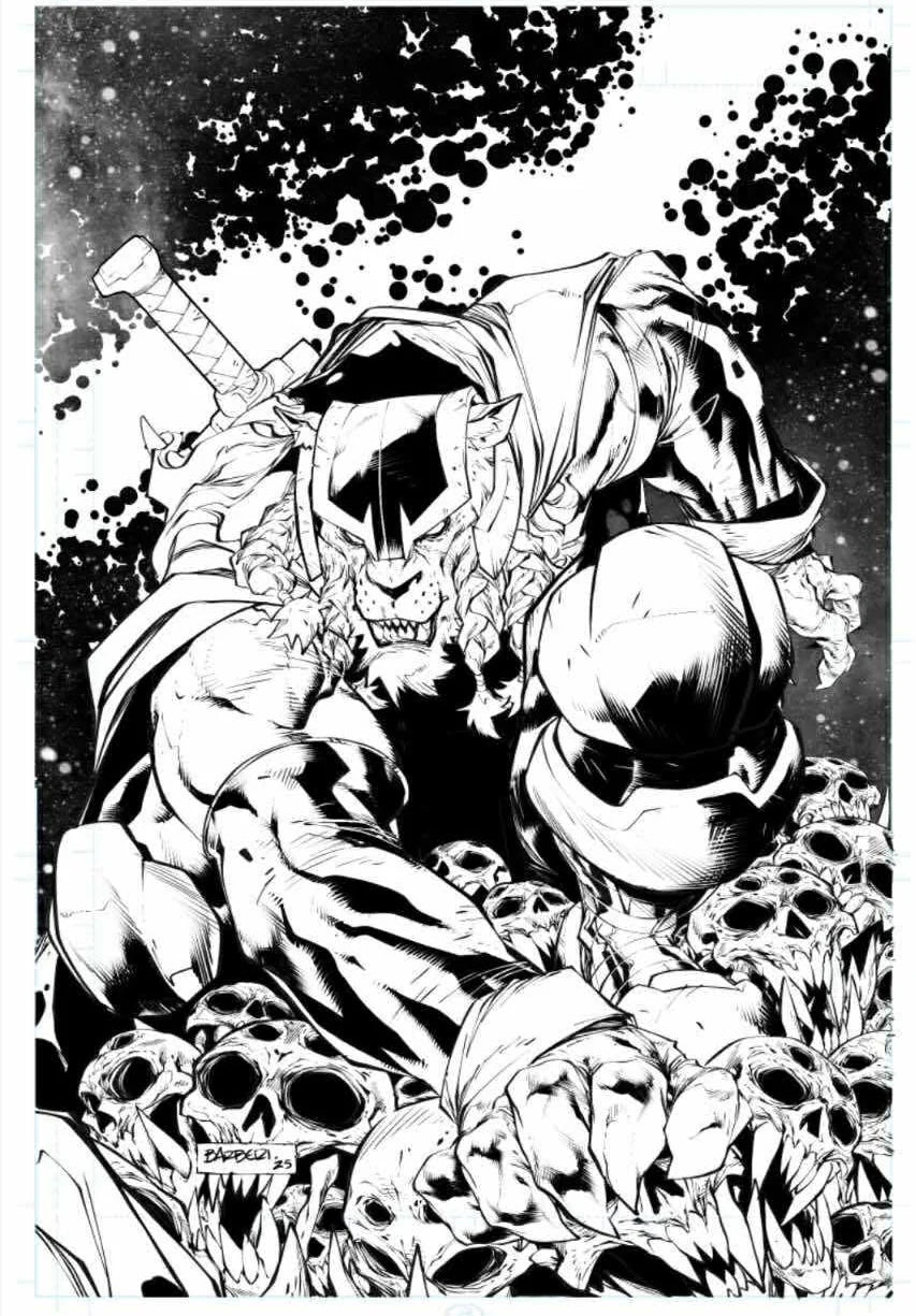 INVINCIBLE BATTLE BEAST #4 VIRGIN B&W EXCLUSIVE - BARBERI