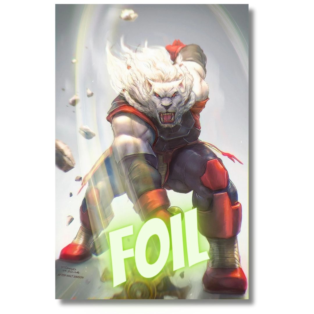 INVINCIBLE BATTLE BEAST #1 EXCLUSIVE FOIL VIRGIN - DA SILVA - THOR 337 HOMAGE