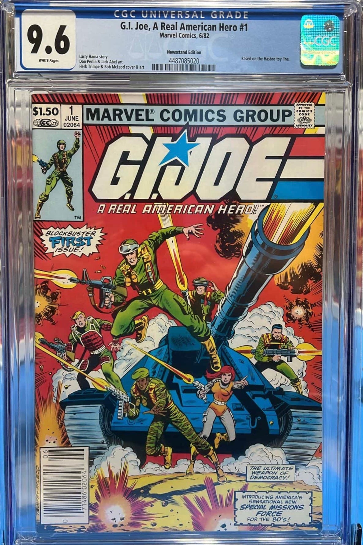9.6 CGC GI JOE #1 (1982) 1ST APP GI JOE - NEWSSTAND