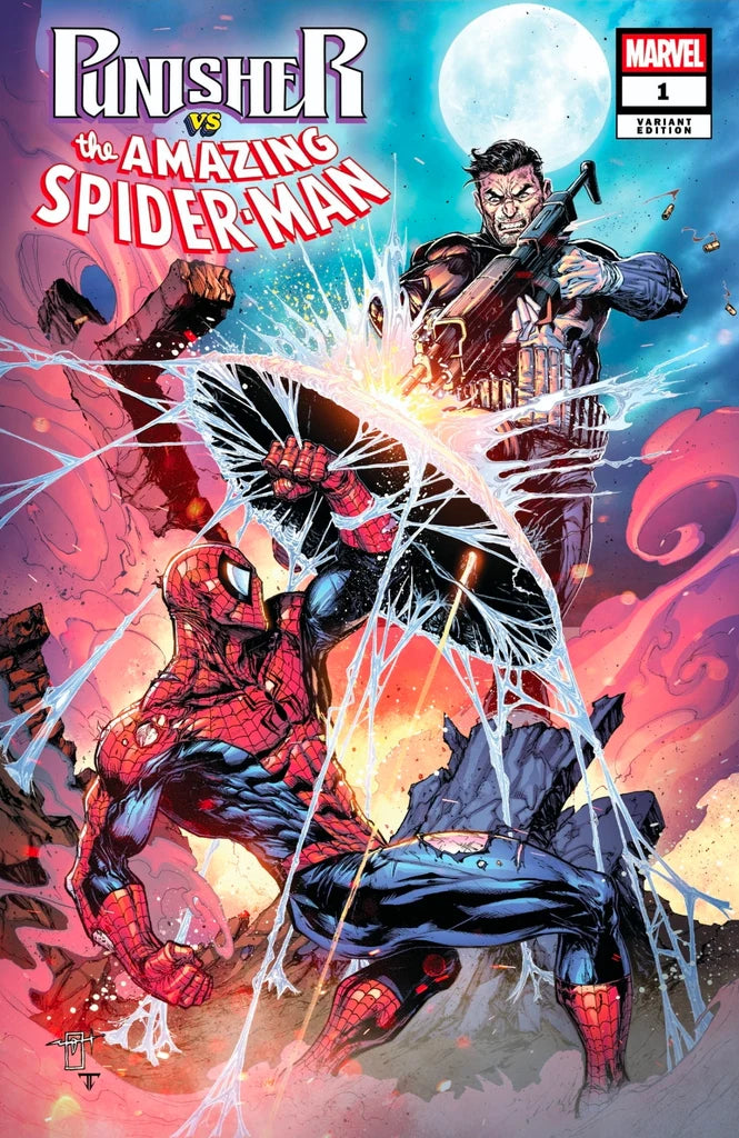 PUNISHER VS SPIDER-MAN #1 SDCC VIRGIN & TRADE EXCLUSIVE SET- URIBE - PRESALE EST SHIP 7/27