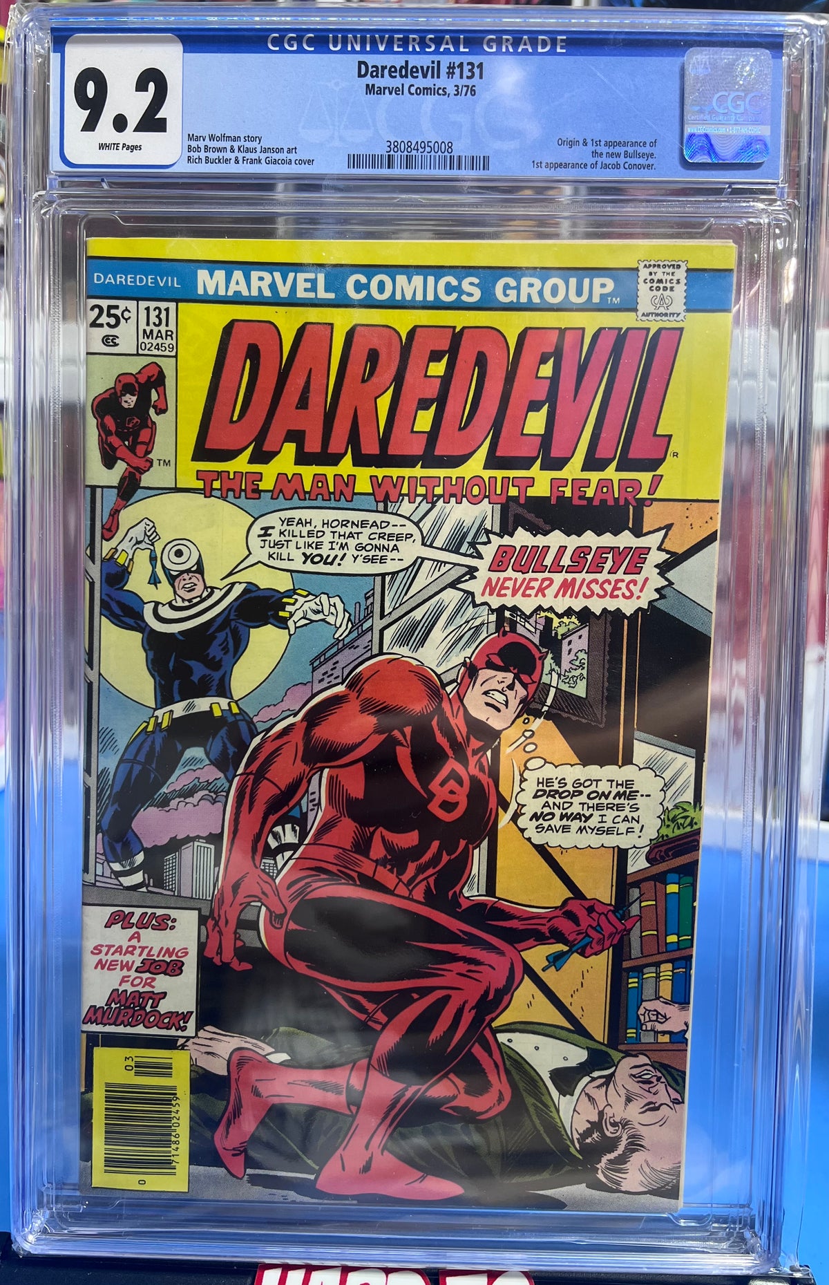 9.2 CGC DAREDEVIL #131 (1976) 1ST APP BULLSEYE