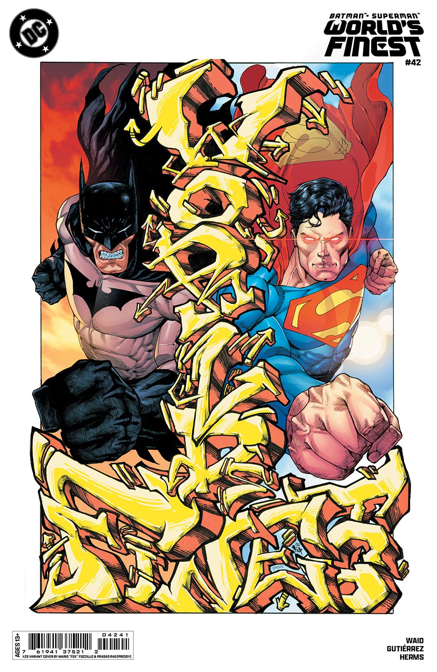 1:25 BATMAN SUPERMAN WORLDS FINEST#42 INCENTIVE - MARIO  FOCCILLO