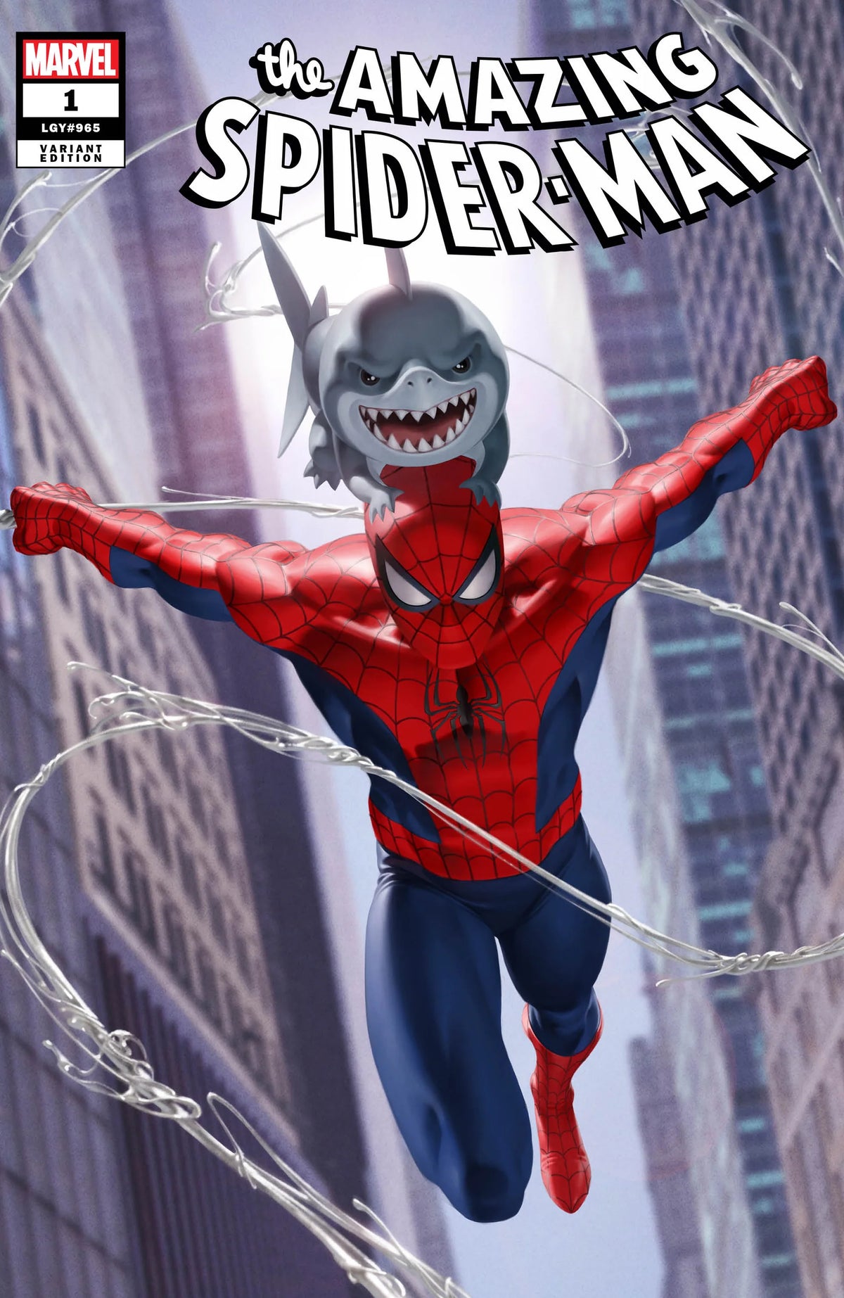 AMAZING SPIDER-MAN #1 EXCLUSIVE VIRGIN/TRADE - JEFF LANDSHARK - YOON - 1ST APP HELLGATE