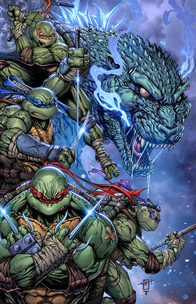 GODZILLA vs Teenage Mutant Ninja Turtles #1 (2025) VIRGIN EXCLUSIVE - URIBE - PRESALE EST SHIP 11/19