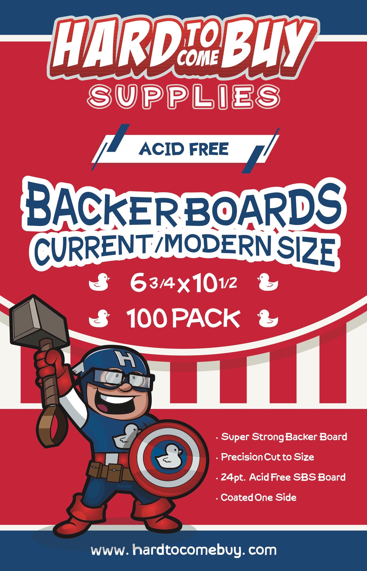 HTCB ACID FREE 24PT COMIC BOOK BOARDS -  CURRENT/MODERN - 100PACK