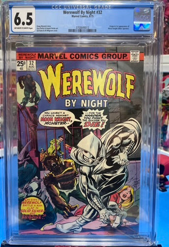 6.5 CGC WEREWOLF BY NIGHT #32 (1975) 1ST APP MOON KNIGHT