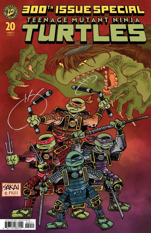 1:50 TMNT TEENAGE MUTANT NINJA TURTLES #300 INCENTIVE - STAN SAKAI - PRESALE EST SHIP AUG 28TH