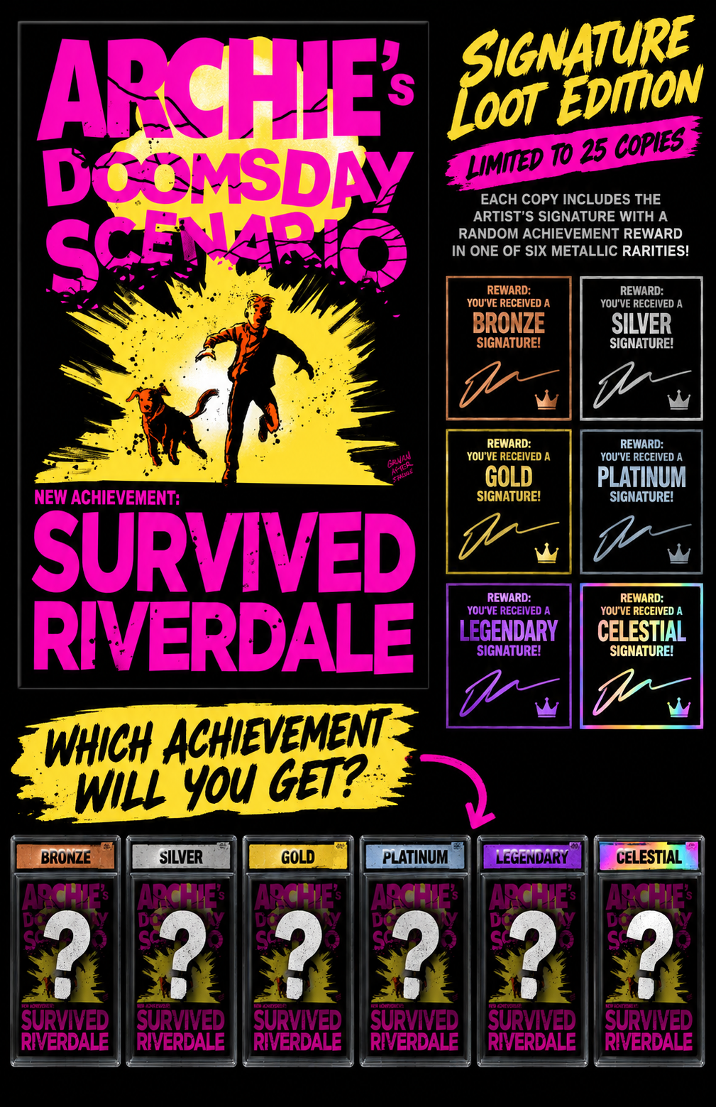 ARCHIE DUNGEON CRAWLER HOMAGE SIGNATURE LOOT MYSTERY EDITION LTD 25 EXCLUSIVE SET - GALVAN - PRESALE EST SHIP 10/25