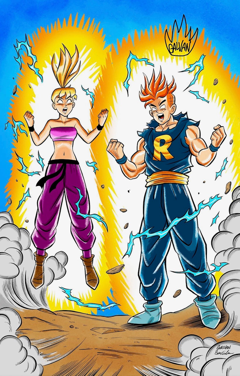ARCHIE & BETTY SUPER SAIYAN HOMAGE EXCLUSIVE - SIGNED/REMARK BY BILL GALVAN LTD 25 - PRESALE EST SHIP 7/28