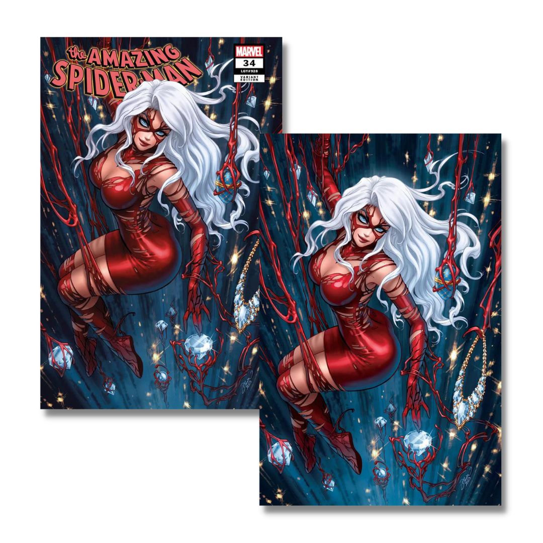 AMAZING SPIDER-MAN #34 - EXCLUSIVE CARNAGIZED BLACK CAT - DAWN McTEIGUE